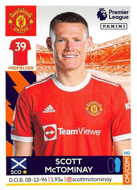 #422 Scott McTominay (Manchester United) Panini Premier League 2022 Sticker Collection