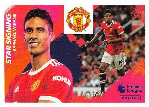 #431 Raphael Varane (Manchester United) Panini Premier League 2022 Sticker Collection STAR SIGNING