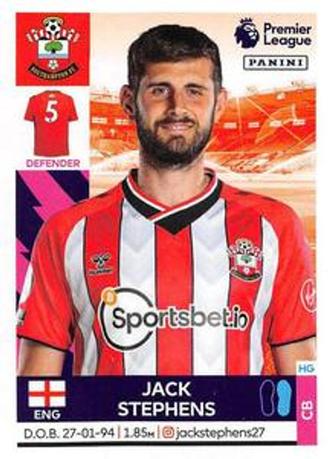 #497 Jack Stephens (Southampton) Panini Premier League 2022 Sticker Collection