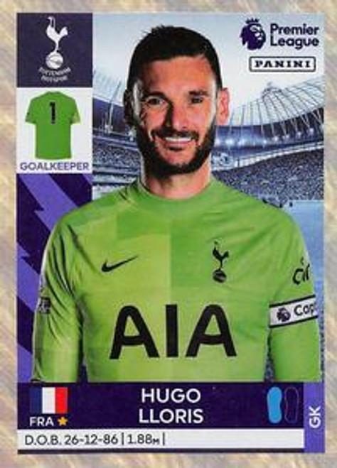 #522 Hugo Lloris (Tottenham Hotspur) Panini Premier League 2022 Sticker Collection