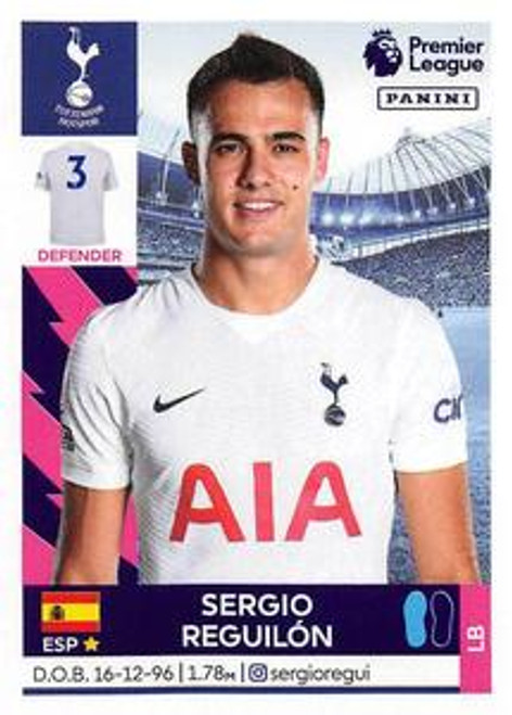 #525 Sergio Reguilon (Tottenham Hotspur) Panini Premier League 2022 Sticker Collection