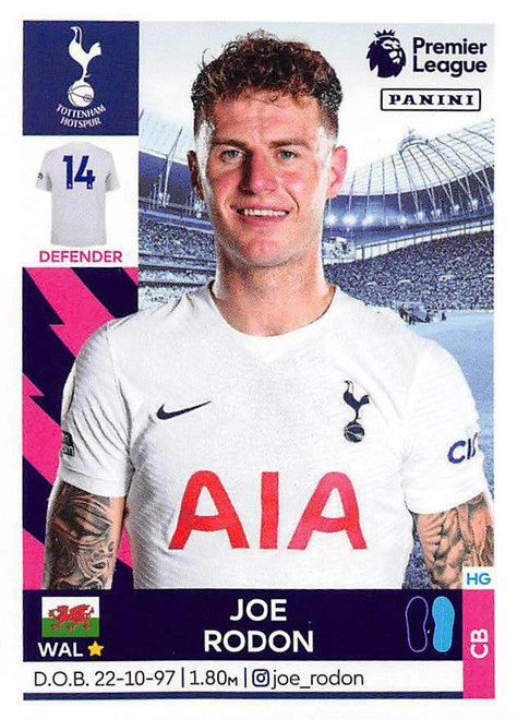 #529 Joe Rodon (Tottenham Hotspur) Panini Premier League 2022 Sticker Collection