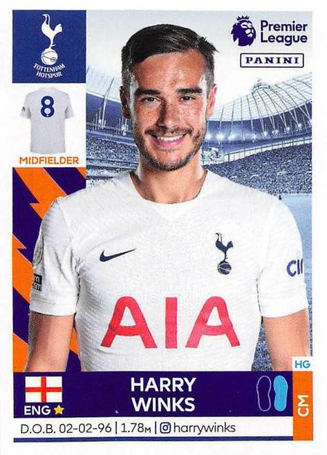 #535 Harry Winks (Tottenham Hotspur) Panini Premier League 2022 Sticker Collection