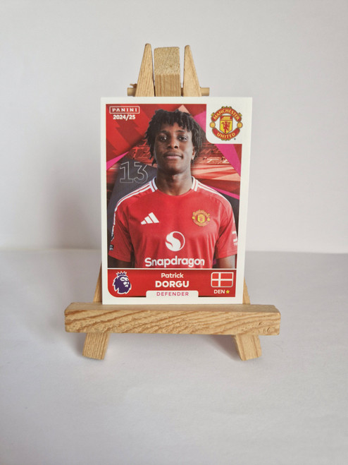 #U32 Patrick Dorgu (Manchester United) Panini Premier League 2025 Sticker Collection UPDATE STICKER