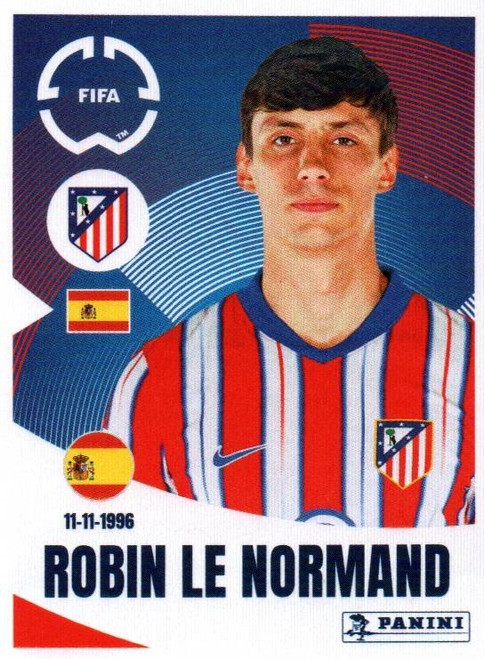 #82 Robin Le Normand (Atlético de Madrid) Panini Club World Cup 2025 Sticker Collection