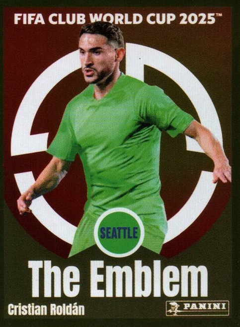 #116 Álex Roldán THE EMBLEM (Seattle Sounders FC) Panini Club World Cup 2025 Sticker Collection