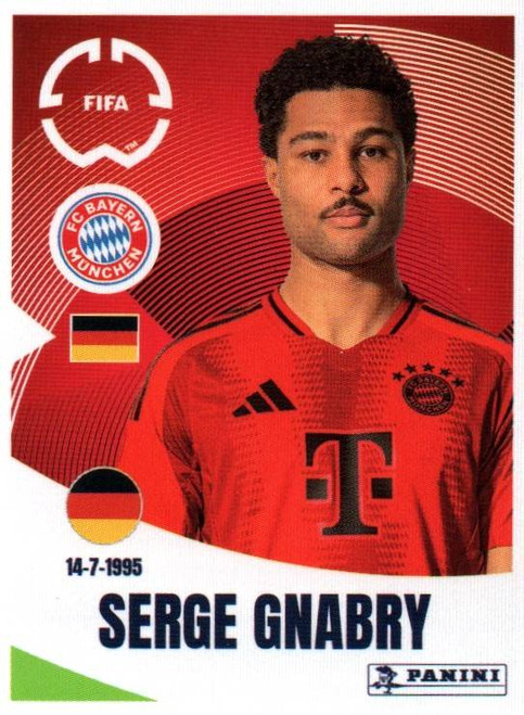 #132 Serge Gnabry (FC Bayern München) Panini Club World Cup 2025 Sticker Collection #132 Serge Gnabry (FC Bayern München) Panini Club World Cup 2025 Sticker Collection