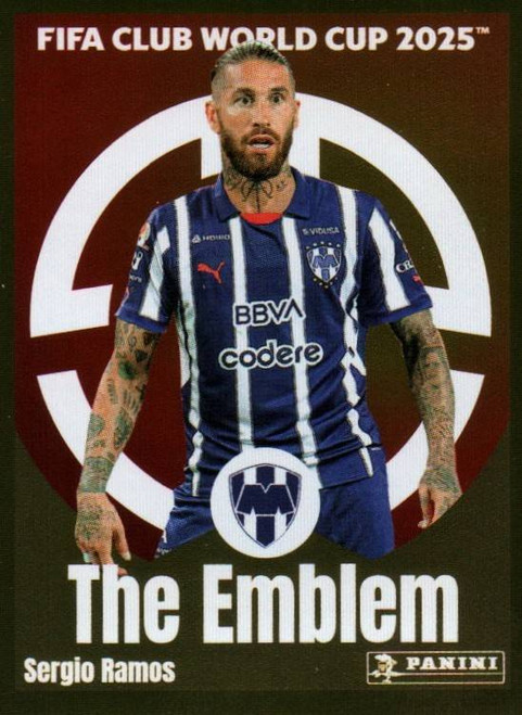 #310 Sergio Ramos THE EMBLEM (CF Monterrey) Panini Club World Cup 2025 Sticker Collection #310 Sergio Ramos THE EMBLEM (CF Monterrey) Panini Club World Cup 2025 Sticker Collection