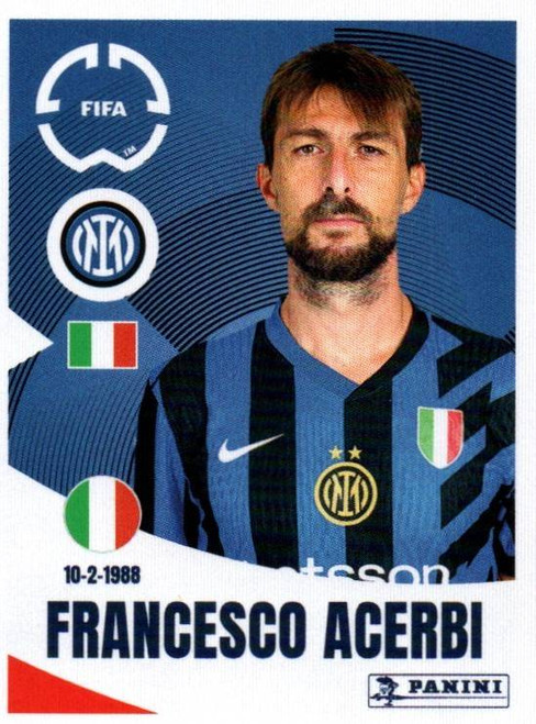 #323 Francesco Acerbi (FC Internazionale Milano) Panini Club World Cup 2025 Sticker Collection