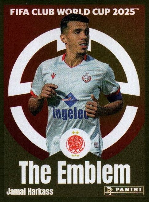 #436 Jamal Harkass THE EMBLEM (Wydad AC) Panini Club World Cup 2025 Sticker Collection #436 Jamal Harkass THE EMBLEM (Wydad AC) Panini Club World Cup 2025 Sticker Collection