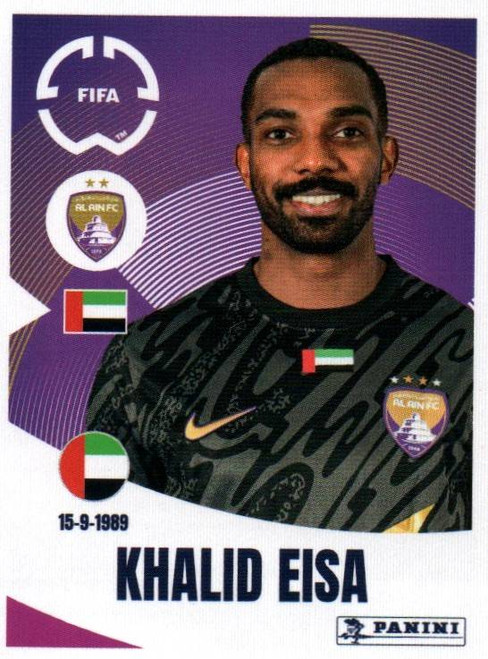 #444 Khalid Eisa (Al-Ain FC) Panini Club World Cup 2025 Sticker Collection #444 Khalid Eisa (Al-Ain FC) Panini Club World Cup 2025 Sticker Collection