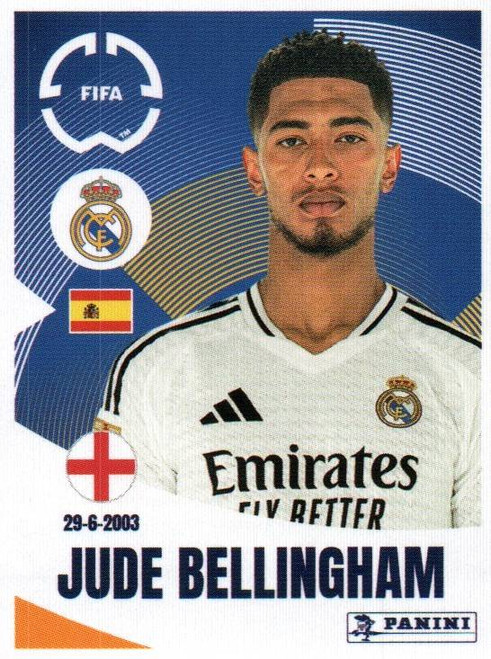 #484 Jude Bellingham (Real Madrid CF) Panini Club World Cup 2025 Sticker Collection