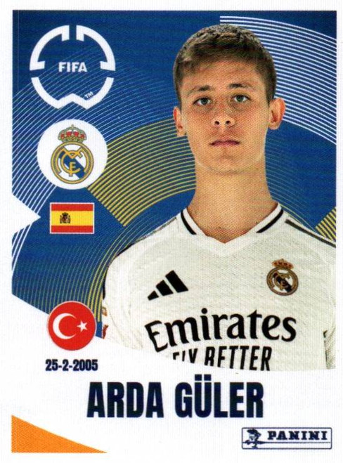 #489 Arda Guler (Real Madrid CF) Panini Club World Cup 2025 Sticker Collection #489 Arda Guler (Real Madrid CF) Panini Club World Cup 2025 Sticker Collection