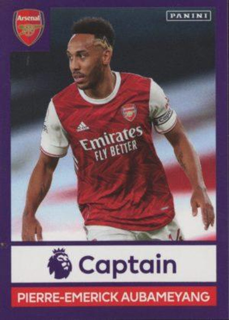 #51 Pierre-Emerick Aubameyang (Arsenal) Panini Premier League 2021 Sticker Collection CAPTAIN
