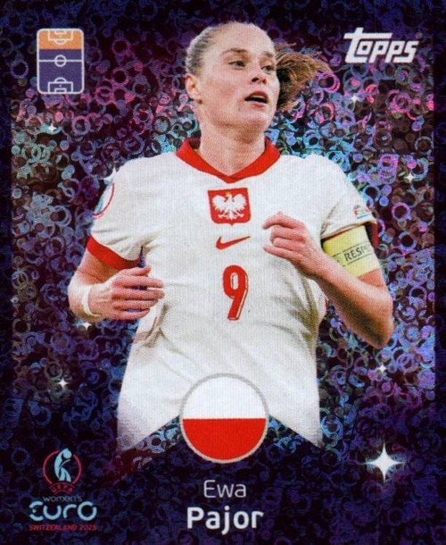 #159 Ewa Pajor (Poland) Topps UEFA Women's Euro 2025 Sticker Collection SHINING STAR #159 Ewa Pajor (Poland) Topps UEFA Women's Euro 2025 Sticker Collection SHINING STAR