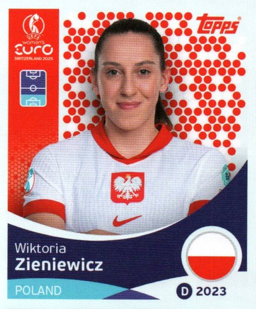 #196 Wiktoria Zieniewicz (Poland) Topps UEFA Women's Euro 2025 Sticker Collection #196 Wiktoria Zieniewicz (Poland) Topps UEFA Women's Euro 2025 Sticker Collection