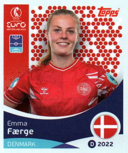#211 Emma Færge (Denmark) Topps UEFA Women's Euro 2025 Sticker Collection #211 Emma Færge (Denmark) Topps UEFA Women's Euro 2025 Sticker Collection
