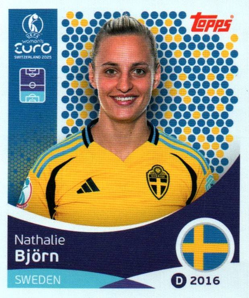 #227 Nathalie Björn (Sweden) Topps UEFA Women's Euro 2025 Sticker Collection #227 Nathalie Björn (Sweden) Topps UEFA Women's Euro 2025 Sticker Collection
