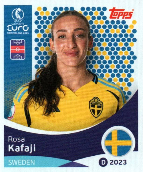 #231 Rosa Kafaji (Sweden) Topps UEFA Women's Euro 2025 Sticker Collection #231 Rosa Kafaji (Sweden) Topps UEFA Women's Euro 2025 Sticker Collection