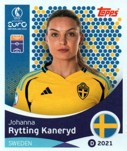 #234 Johanna Rytting Kaneryd (Sweden) Topps UEFA Women's Euro 2025 Sticker Collection #234 Johanna Rytting Kaneryd (Sweden) Topps UEFA Women's Euro 2025 Sticker Collection