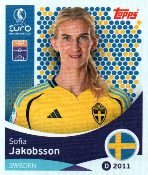#235 Sofia Jacobsson (Sweden) Topps UEFA Women's Euro 2025 Sticker Collection #235 Sofia Jacobsson (Sweden) Topps UEFA Women's Euro 2025 Sticker Collection
