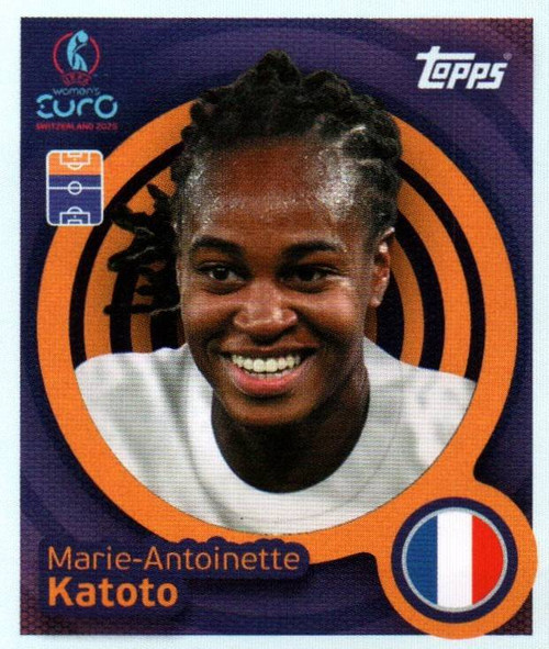 #237 Marie-Antoinette Katoto WEURO Hotshot (France) Topps UEFA Women's Euro 2025 Sticker Collection #237 Marie-Antoinette Katoto WEURO Hotshot (France) Topps UEFA Women's Euro 2025 Sticker Collection