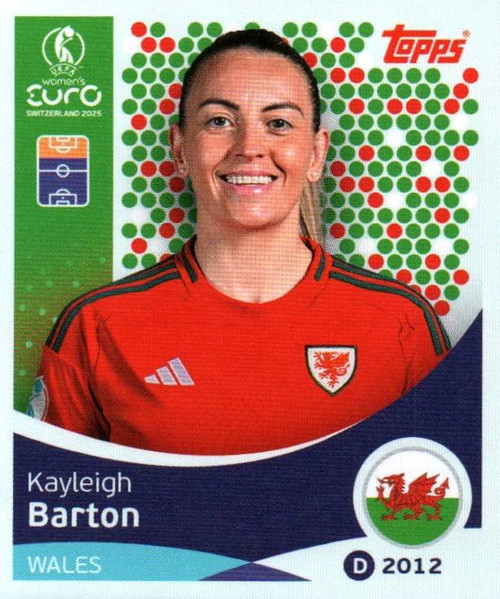 #282 Kayleigh Barton (Wales) Topps UEFA Women's Euro 2025 Sticker Collection #282 Kayleigh Barton (Wales) Topps UEFA Women's Euro 2025 Sticker Collection