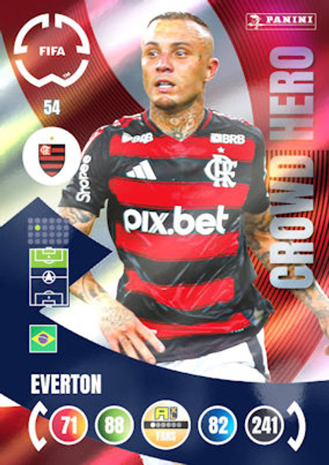 #54 Everton (CR Flamengo) Panini Adrenalyn XL FIFA Club World Cup 2025 CROWD HERO #54 Everton (CR Flamengo) Panini Adrenalyn XL FIFA Club World Cup 2025 CROWD HERO
