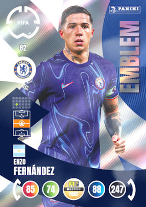#82 Emblem / Enzo Fernández (Chelsea) Panini Adrenalyn XL FIFA Club World Cup 2025