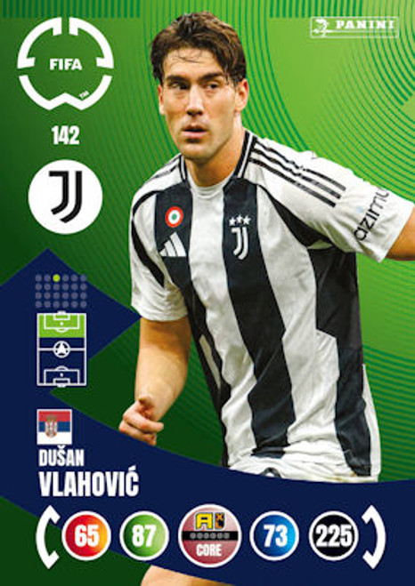 #142 Dusan Vlahovic (Juventus) Panini Adrenalyn XL FIFA Club World Cup 2025
