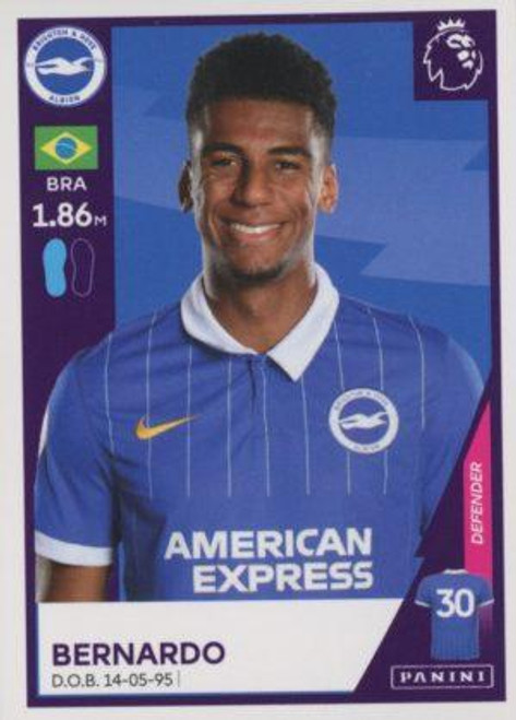 #88 Bernardo (Brighton & Hove Albion) Panini Premier League 2021 Sticker Collection