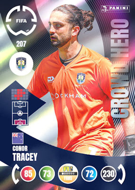 #207 Conor Tracey (Auckland City FC) Panini Adrenalyn XL FIFA Club World Cup 2025 CROWD HERO #207 Conor Tracey (Auckland City FC) Panini Adrenalyn XL FIFA Club World Cup 2025 CROWD HERO