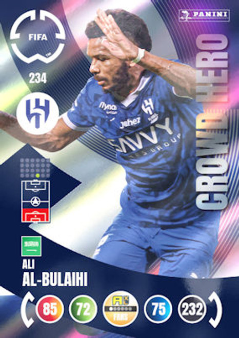 #234 Ali Al-Bulaihi (Al-Hilal SFC) Panini Adrenalyn XL FIFA Club World Cup 2025 CROWD HERO #234 Ali Al-Bulaihi (Al-Hilal SFC) Panini Adrenalyn XL FIFA Club World Cup 2025 CROWD HERO