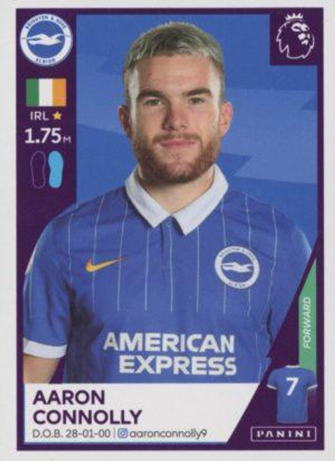 #99 Aaron Connolly (Brighton & Hove Albion) Panini Premier League 2021 Sticker Collection