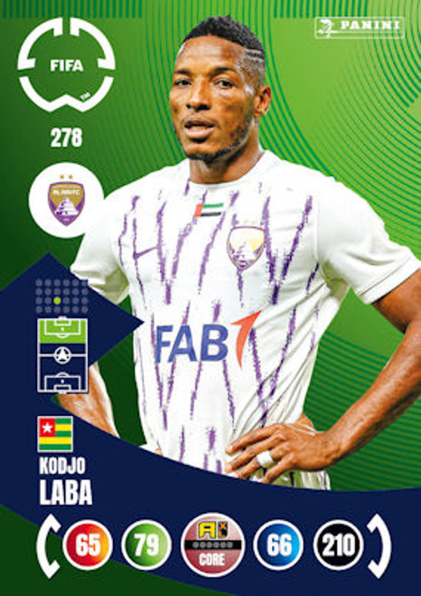 #278 Kodjo Laba (Al Ain FC) Panini Adrenalyn XL FIFA Club World Cup 2025 #278 Kodjo Laba (Al Ain FC) Panini Adrenalyn XL FIFA Club World Cup 2025
