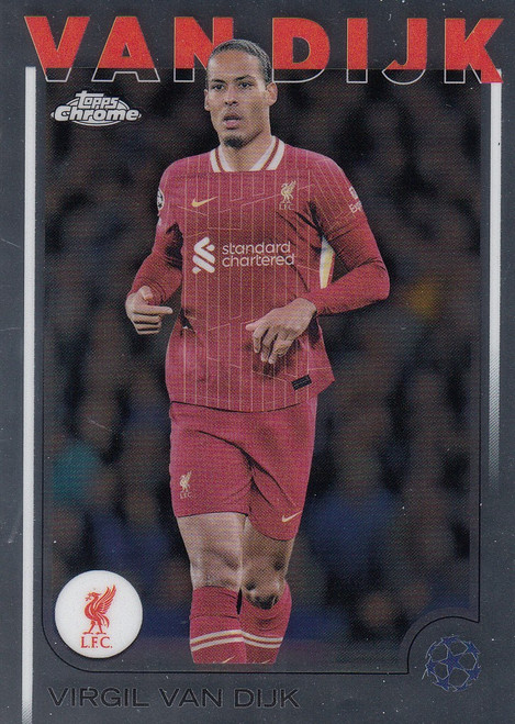 #44 Virgil van Dijk (Liverpool FC) 2024-25 Topps Chrome UEFA Club Competitions #44 Virgil van Dijk (Liverpool FC) 2024-25 Topps Chrome UEFA Club Competitions