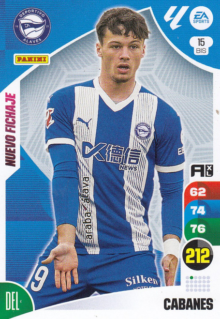 #15bis Cabanes (Deportivo Alaves) Panini Adrenalyn XL La Liga 2024-25 #15bis Cabanes (Deportivo Alaves) Panini Adrenalyn XL La Liga 2024-25