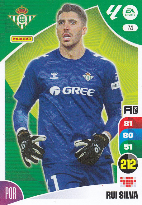 #74 Rui Silva (Real Betis) Panini Adrenalyn XL La Liga 2024-25 #74 Rui Silva (Real Betis) Panini Adrenalyn XL La Liga 2024-25
