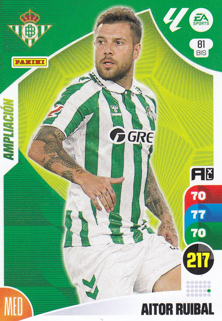 #81bis Aitor Rubial (Real Betis) Panini Adrenalyn XL La Liga 2024-25
