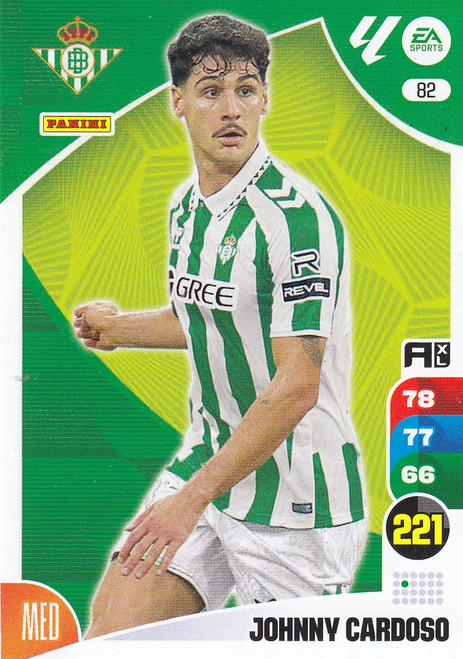 #82 Johnny Cardoso (Real Betis) Panini Adrenalyn XL La Liga 2024-25