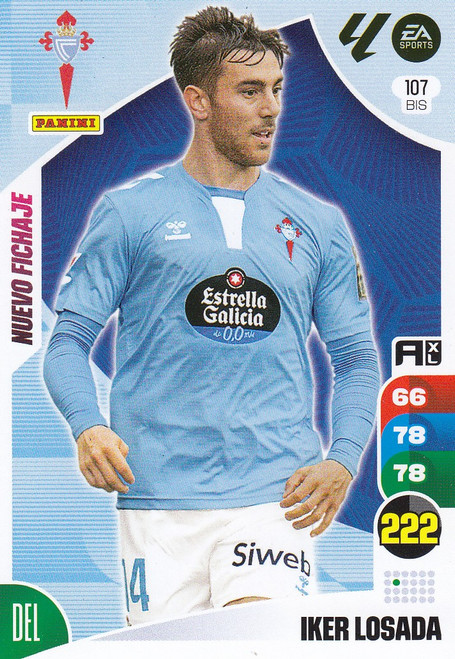 #107bis Iker Losada (Celta Vigo) Panini Adrenalyn XL La Liga 2024-25