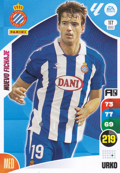 #117bis Urko (RCD Espanyol) Panini Adrenalyn XL La Liga 2024-25
