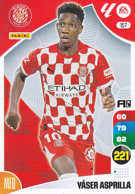 #157 Yaser Asprilla (Girona FC) Panini Adrenalyn XL La Liga 2024-25