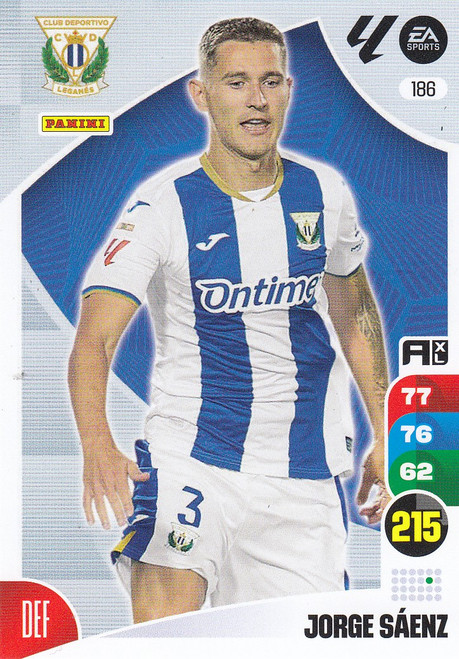 #186 Jorge Saenz (CD Leganes) Panini Adrenalyn XL La Liga 2024-25 #186 Jorge Saenz (CD Leganes) Panini Adrenalyn XL La Liga 2024-25