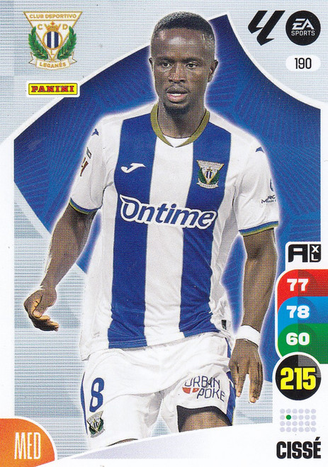 #190 Cisse (CD Leganes) Panini Adrenalyn XL La Liga 2024-25 #190 Cisse (CD Leganes) Panini Adrenalyn XL La Liga 2024-25