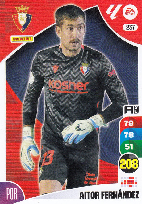 #237 Aitor Fernandez (CA Osasuna) Panini Adrenalyn XL La Liga 2024-25 #237 Aitor Fernandez (CA Osasuna) Panini Adrenalyn XL La Liga 2024-25