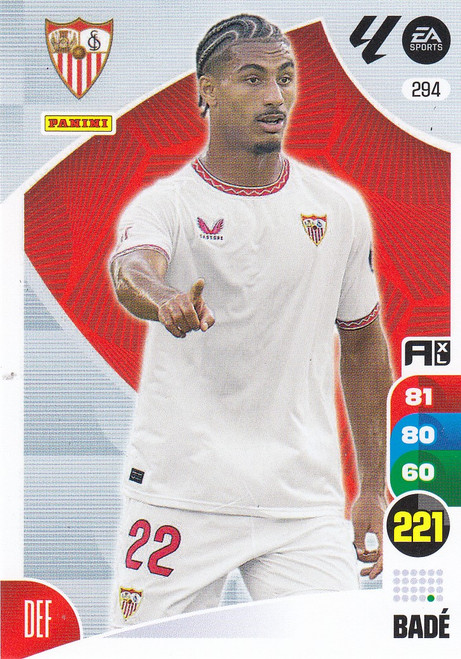 #294 Bade (Sevilla FC) Panini Adrenalyn XL La Liga 2024-25 #294 Bade (Sevilla FC) Panini Adrenalyn XL La Liga 2024-25