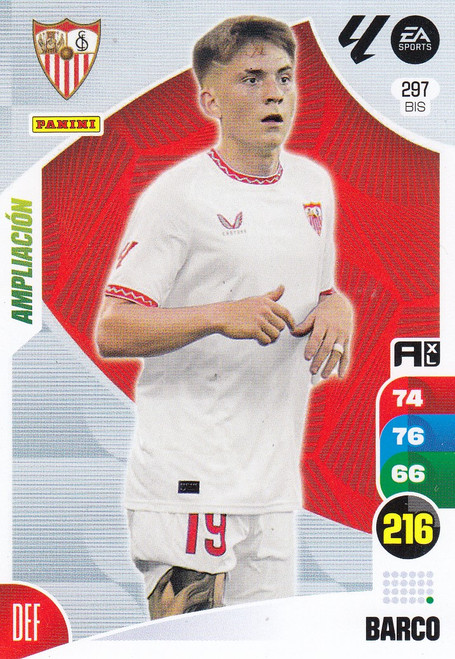 #297bis Barco (Sevilla FC) Panini Adrenalyn XL La Liga 2024-25 #297bis Barco (Sevilla FC) Panini Adrenalyn XL La Liga 2024-25