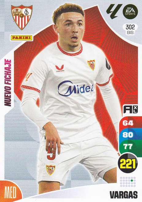 #302bis Vargas (Sevilla FC) Panini Adrenalyn XL La Liga 2024-25