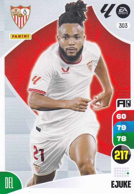 #303 Ejuke (Sevilla FC) Panini Adrenalyn XL La Liga 2024-25 #303 Ejuke (Sevilla FC) Panini Adrenalyn XL La Liga 2024-25